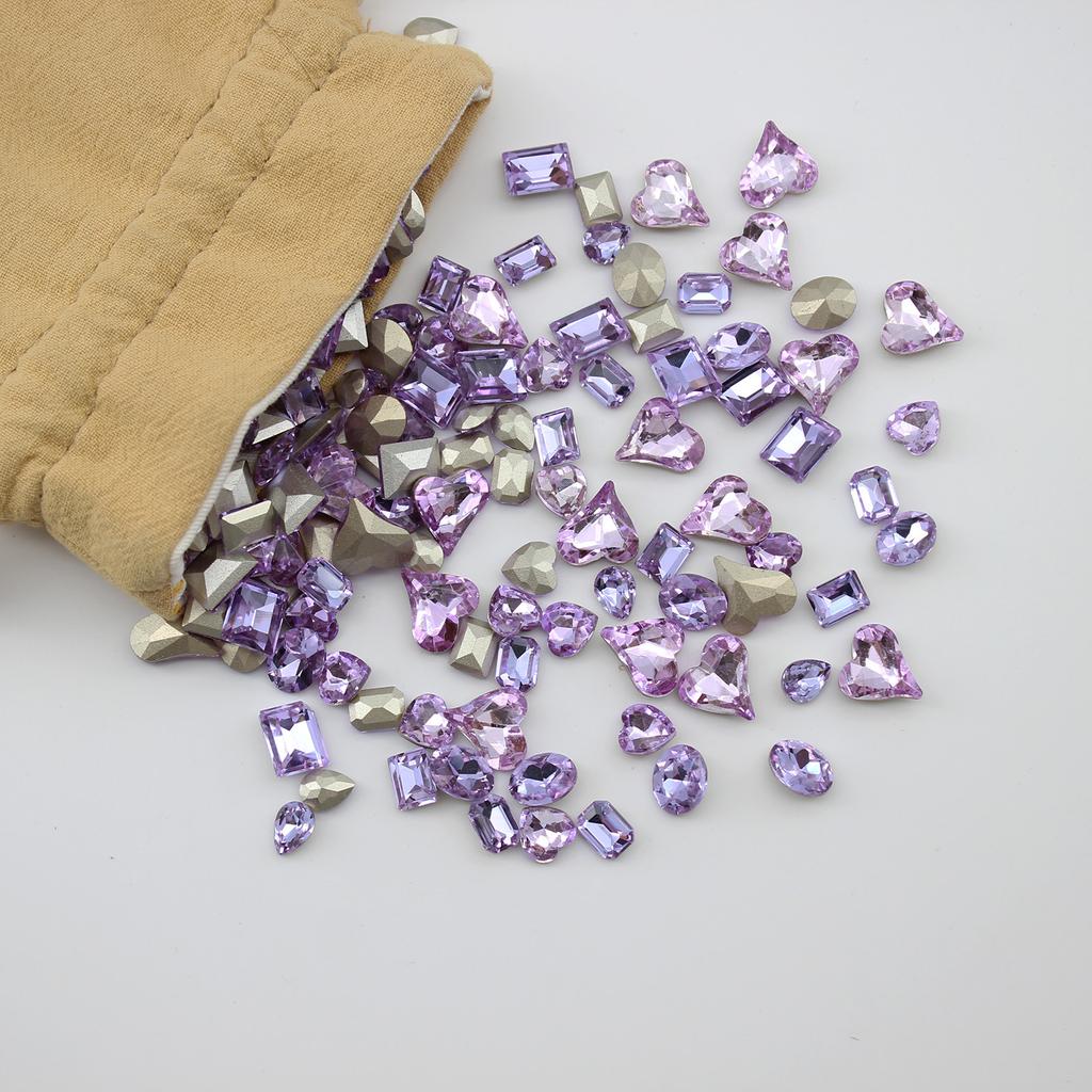 Nail Art Drill Whole Batch By Catty Nail Art Special-Shaped Diamond Burst Flash Color Pointed Bottom Diamond Crystal Glass Mixed Diamond Nail Art