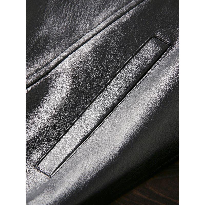 High Cost-Performance Ratio, Shipped by Leading Manufacturers, Surplus Export Goods, Men's Autumn Casual Baseball Collar Leather Jacket