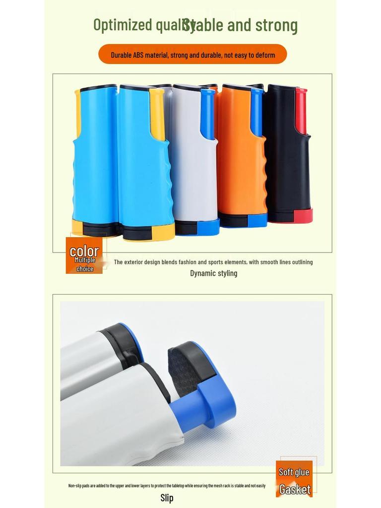 Portable Retractable Table Tennis Net with Indoor/Outdoor Stand and Net Cloth