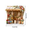 3D Miniature House Fridge Magnets Mini Flower Shop Fridge Magnets Creative 3D Relief Magnetic Fridge Magnets for Cabinet Locker
