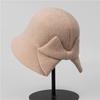 Simple Bow Temperament Bucket Hat Women's Autumn and Winter Casual Versatile Washbasin Hat New Hat