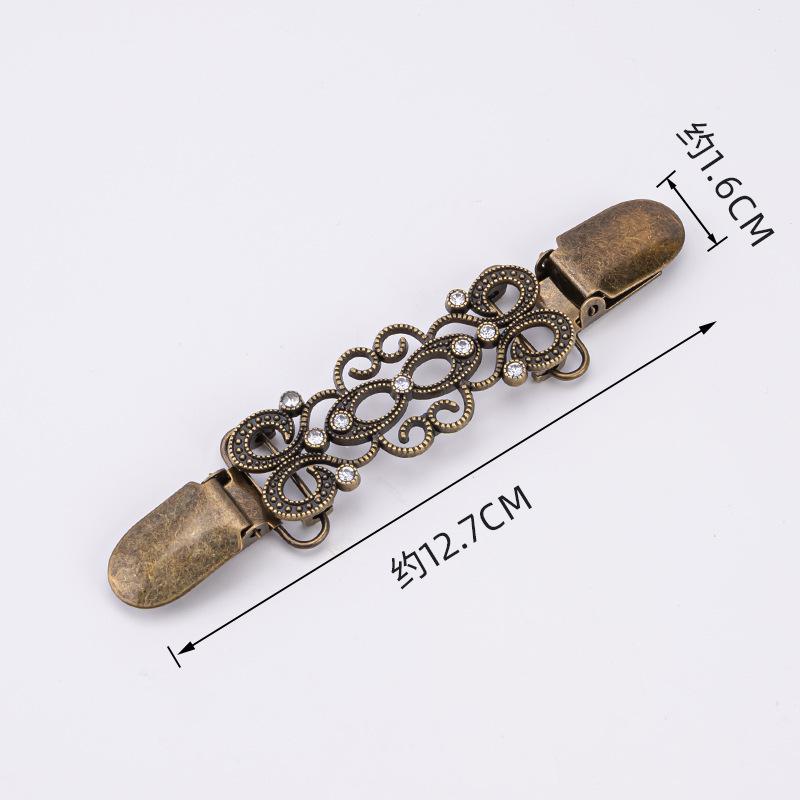 Vintage European & American Shawl Clip: Women's Diamond Sweater, Scarf, Brooch & Collar Alloy Accessories