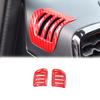 Dashboard L&R Air Outlet Vent Cover For Ford Ranger -2024 Red Carbon Fiber