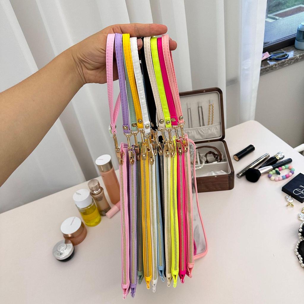Transparente wasserdichte Reise-Kosmetik- und Snacktasche aus PVC - Großes Fassungsvermögen