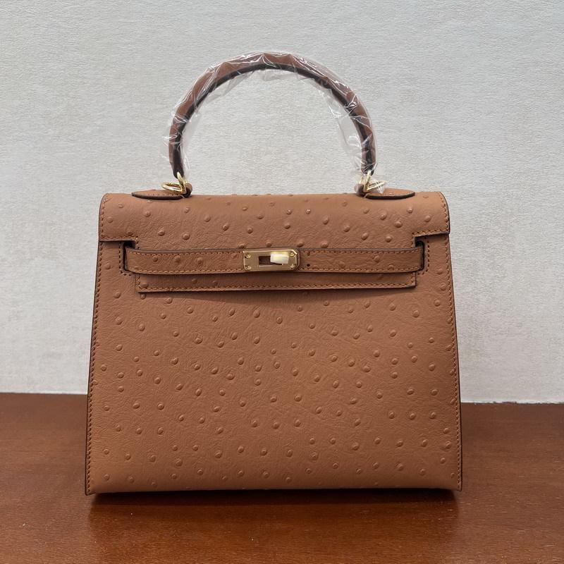 2026 Neue Leder-Damenhandtasche erste Schicht Straußenmuster Rindsleder erste und zweite Generation tragbar Einzel schulter schräg über tragbar Damenhandtasche