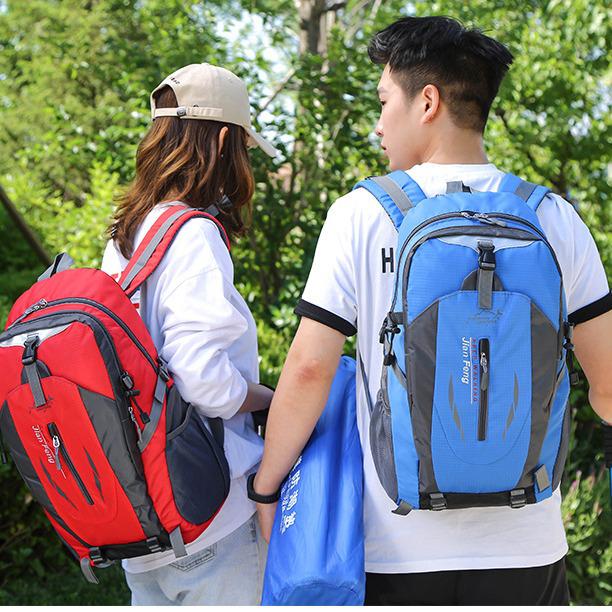 40L Lightweight Color Block Mountaineering Backpack for Women - Perfect for Short Trips & Outdoor Adventures