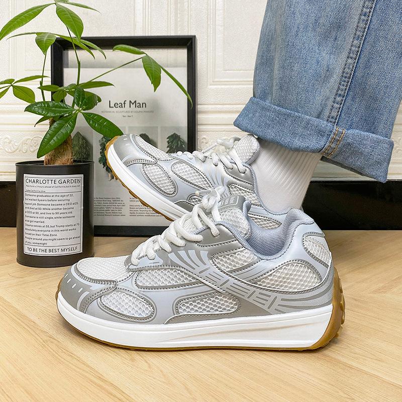 Harajuku ulzzang summer thick-soled mesh dad shoes breathable and lightweight sports shoes street photography retro casual shoes