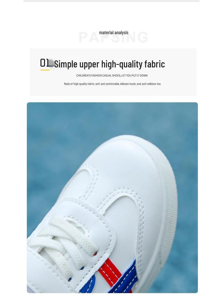 Kids' White Sports Shoes: New Spring & Autumn Style for Primary School Girls & Boys