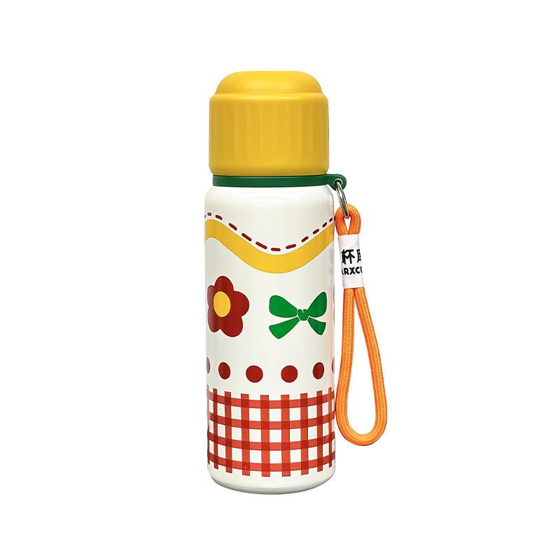 New Christmas Stainless Steel Cartoon Straw Thermos Cup Cute Children's Portable Water Cup Gift