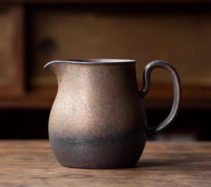 Fırın Değişimi Seramik Filtre Fincanlı Retro Seramik Pour Over Kahve Demleme Seti