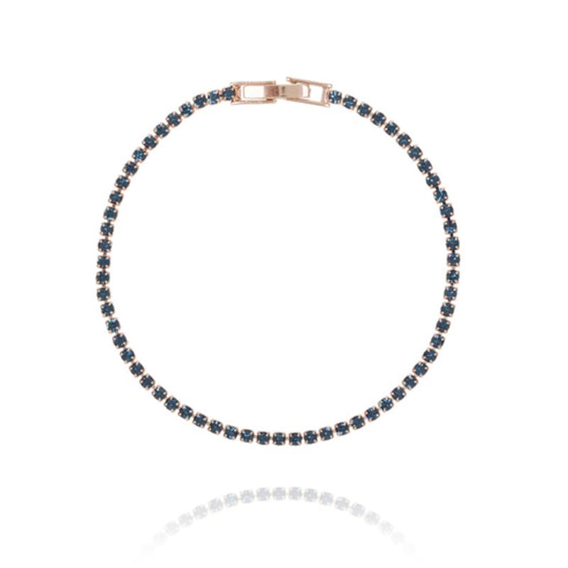 AUGUST ALICE Deep Blue Crystal Line Bracelet_Champagne Gold