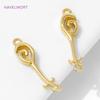 18K Gold Plated Vortex Design Connector Charms,Connectors For Jewelry,Double Hole Charms Connector,DIY Bracelets Making Findings