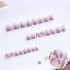 24pcs Flower Bow False Nails French Fake Nails Manicure Nail Tips  DIY