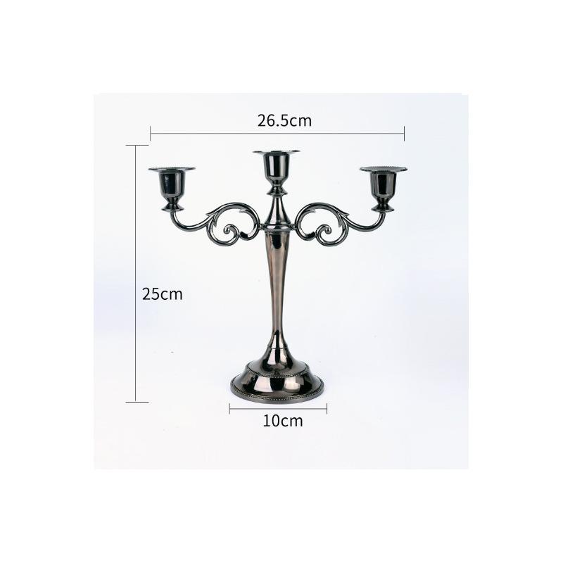American Style Retro Candlestick Creative Three-headed Five-headed Metal Iron Candle Holder Romantic Dinner Table Decoration