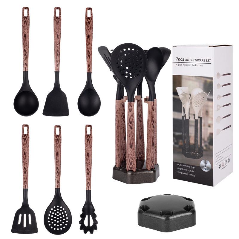 

Silicone Kitchenware Set: Heat-Resistant, Non-Slip Spatula & Soup Ladle