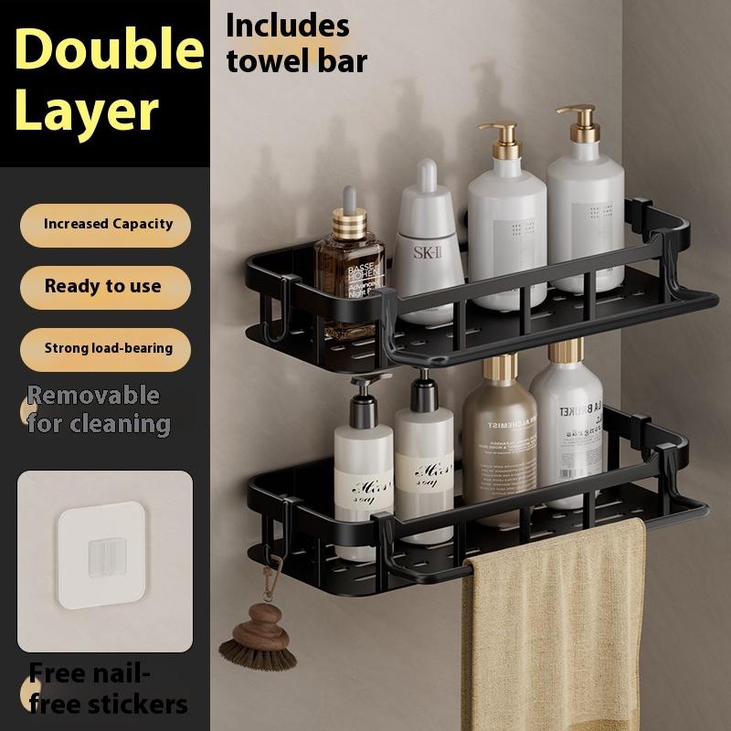 Bathroom Organizer Rack Punch-free Wall Mounted Triangle Storage Rack Corner Shelf Wall Soap Holder