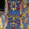 Jingdezhen Underglaze Vase - Qing Dynasty Blue & Gold Floral, Vintage Chinese Ceramic Vase for Living/Dining Room Decor
