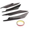Frontstoßstangenlippe Splitter, Finnen-Canards Karosseriespoiler-Kit, 4 Stück Universeller Auto-Karosseriespoiler Frontstoßstangenlippe Splitter Finnen Zierleiste (Schwarz unlackiert)