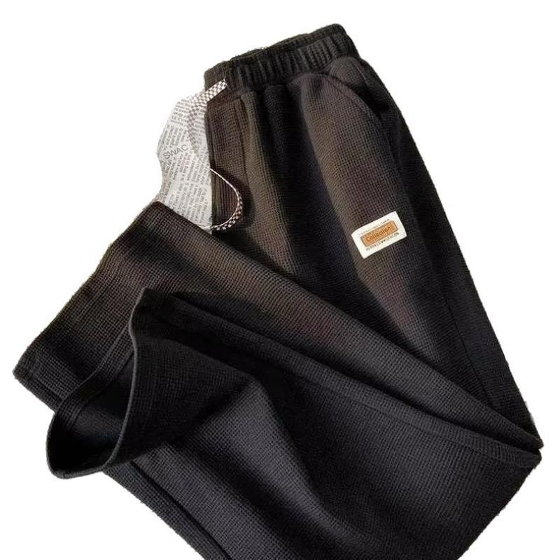Ice Silk Straight Pants Men's Summer Thin Trendy Brand High-end Wide-leg Pants Design Loose Casual Trousers