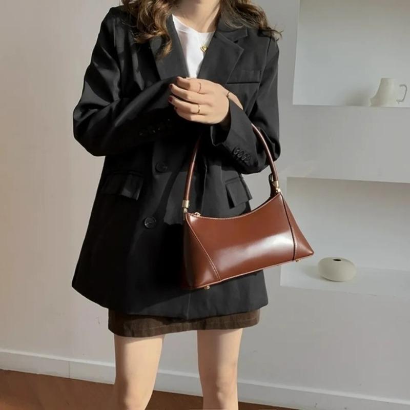 New handheld women's bag retro versatile baguette niche fashion underarm bag 2 packs