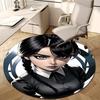 1pc Addams Family Wednesday3 Design Printed Area Round Carpet for Bedroom Living Room Home Decor Rugs Mat Non Slip Mat Rug for Bedside