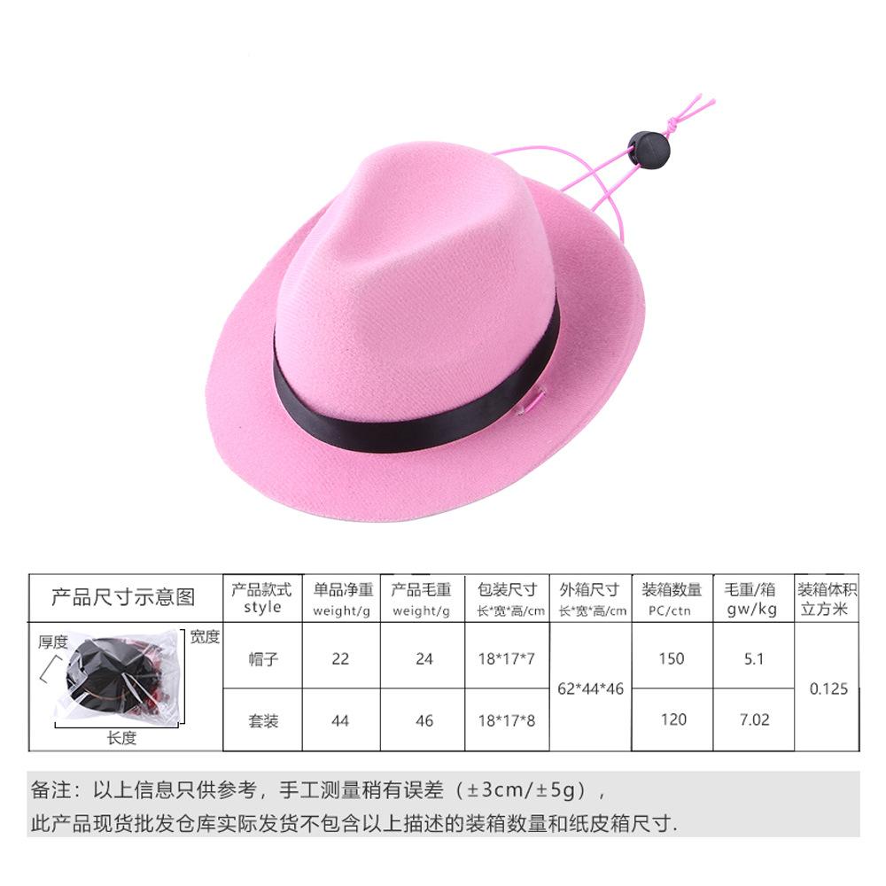 Creative Pet Hat Dog Cowboy Hat with Bandana Set Cat Costume Headwear Accessory Dog Baseball Cap Pet Costume Accessories розовый