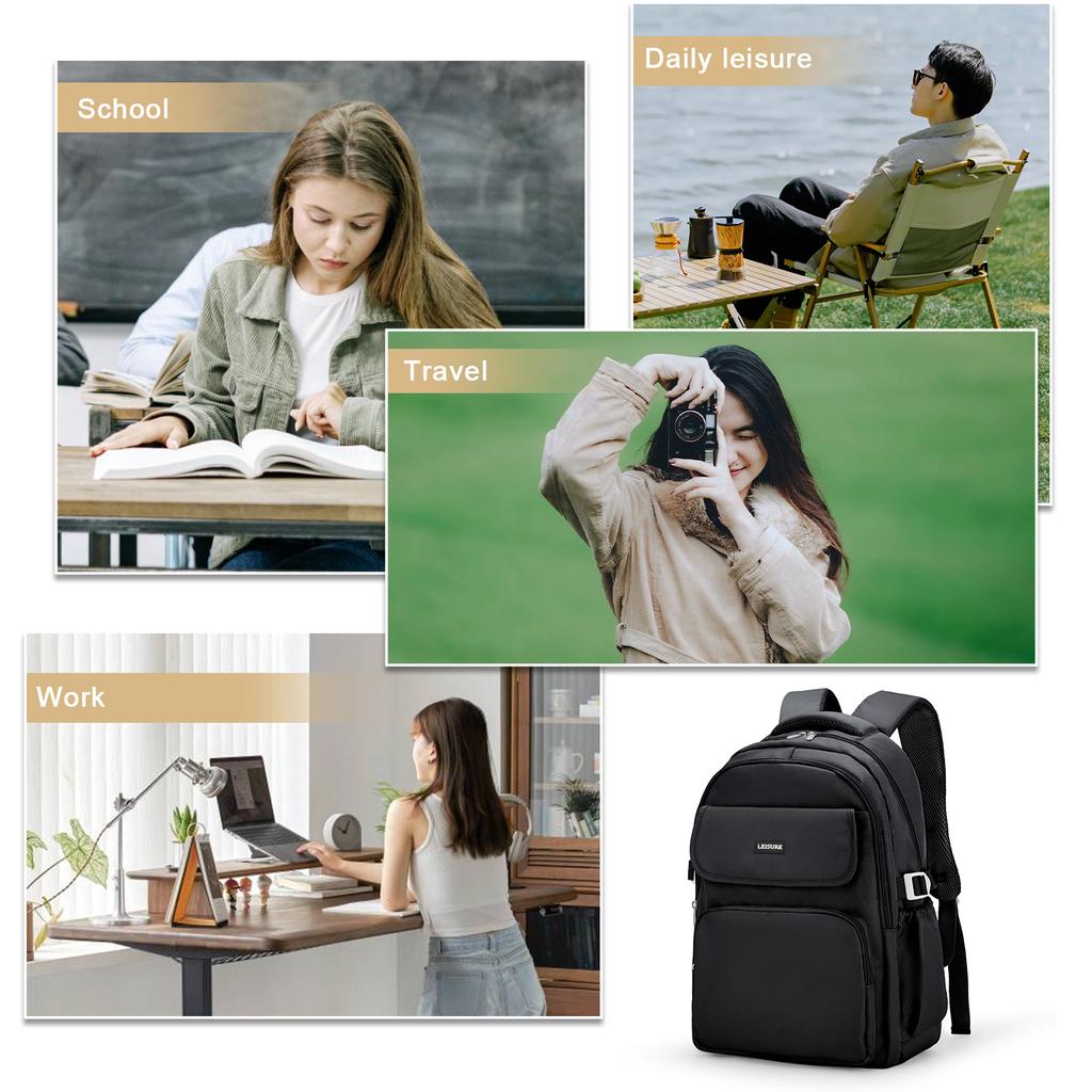 Cute High School Backpack for Women Men, Waterproof Teenager Nylon Rucksack, Large Backpack for Children, Boys Girls Laptop Bags