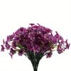 6pcs Artificial Wild Violet Flowers, for Indoor and Outdoor Hanging Plants, Farmhouse Decoration, Tabletop Placement,  Without Container