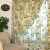 Peony Pattern Curtains Tulle Sheer Modern or Living Room Bedroom Windows Panel Balcony Decor