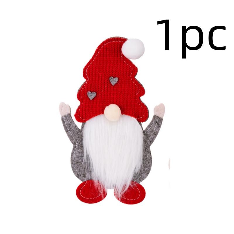 1/2 szt. Świąteczne etui na sztućce w kształcie Świętego Mikołaja, kieszonka na sztućce, dekoracja stołu na przyjęcie bożonarodzeniowe