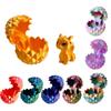 New 3D Printed Dragon Egg Cute Dragon Baby Colorful Anime Figures Statue Creative Collectible Desktop Ornament Office Decor