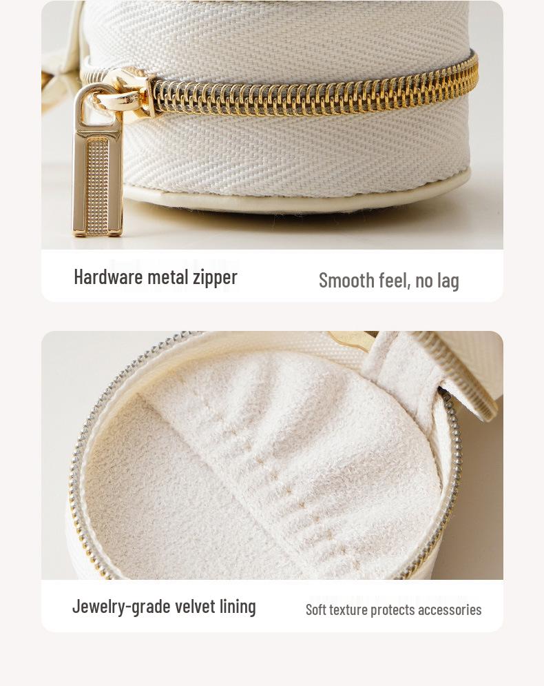 Portable Mini Jewelry Travel Box for Earrings, Rings, and Pendants