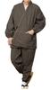 Winter Samue fleece size Birch [Kyoetsu] (Japanese workwear), padded, Tsumugi-style fabric, lining, 16, Men's (L, Brown)