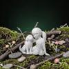 Cute Desktop Dog Figurine Creative Canine Statues Crafts Girl And Dog Statues  Home Decoration