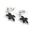 Les Trésors De Lily [I8077] - Silver Earrings 'Romy' Black White (rhodium-plated) - 15x10 Mm