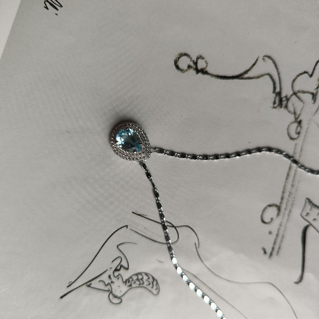 Серебряная подвеска с топазом 2.955ct (2179597)