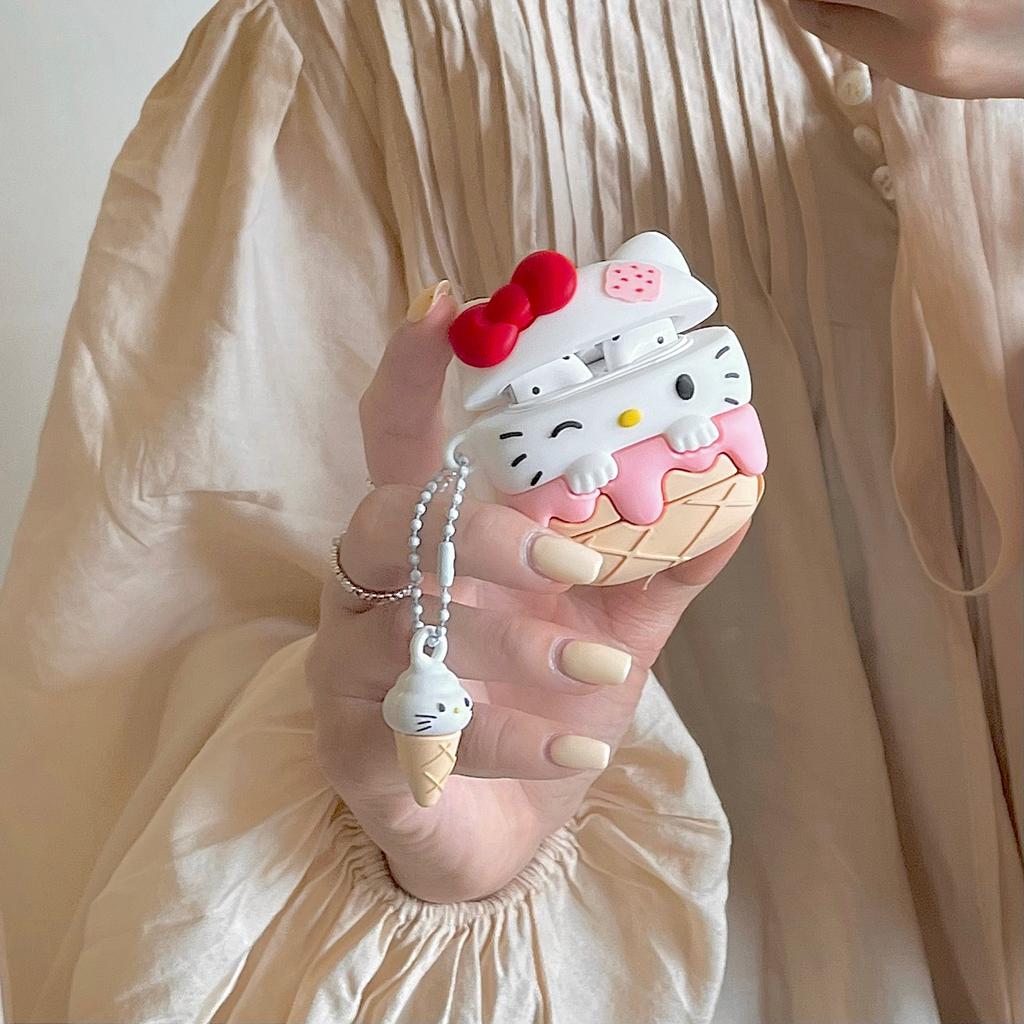 Cute cone KT cat AirPods Pro1 Apple Bluetooth headset cover 1/1 generation cartoon protective case for women