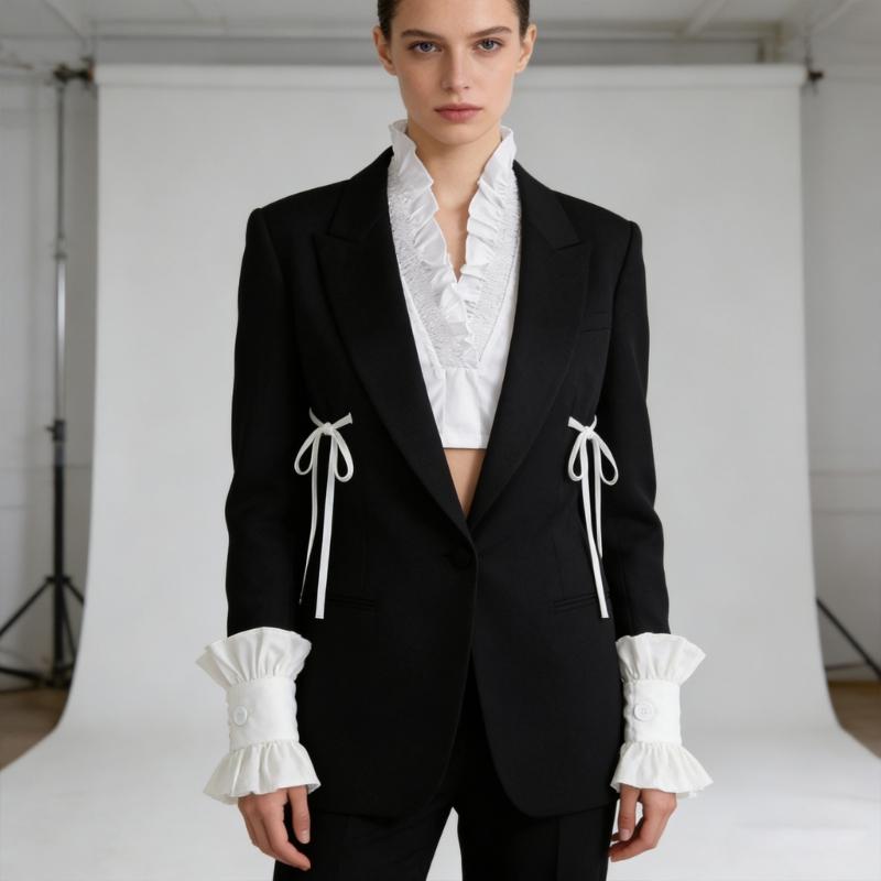 Elegant Detachable Collar With Ruffle Cuffs Sleeves For Women And Girl Stylish Fashion Accessories Faux Collar Insert