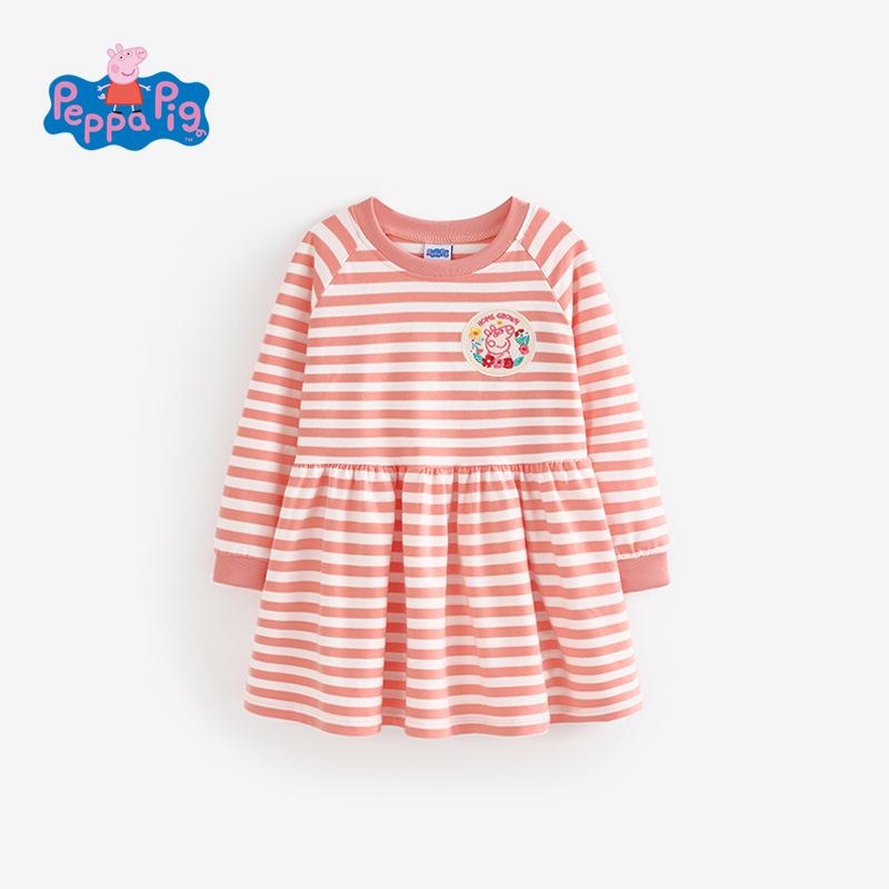 Peppa Pig Girls' Long Sleeve Cartoon Dress - Autumn Collection