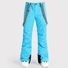 Women's Ski Pants Wind Proof and Waterproof Thermal Suspenders Outdoor Thickened Double Board Snowboard Pants