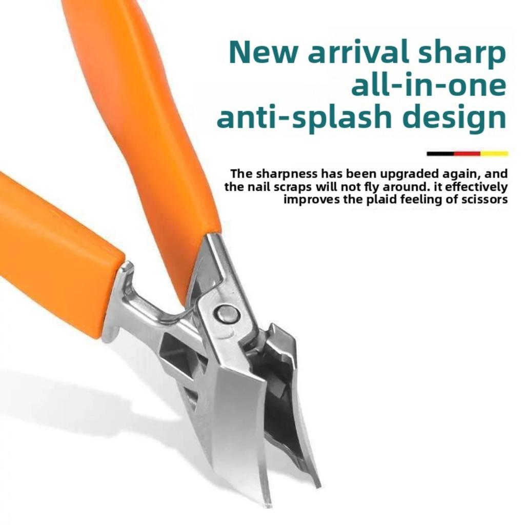 Large Opening Nail Clipper, Single Set, Large Size Nail Clipper, Thick and Hard Nail Specific, Stainless Steel Wide Mouth Anti Splash Nail Clipper