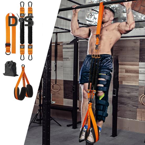 1 Set Klimmzughilfe-Band, 150/225/300 lbs, robuster Klimmzughilfe-Gürtel mit Fußstütze, verstellbar, für das Home-Gym-Workout, horizontale Stange, elastisch