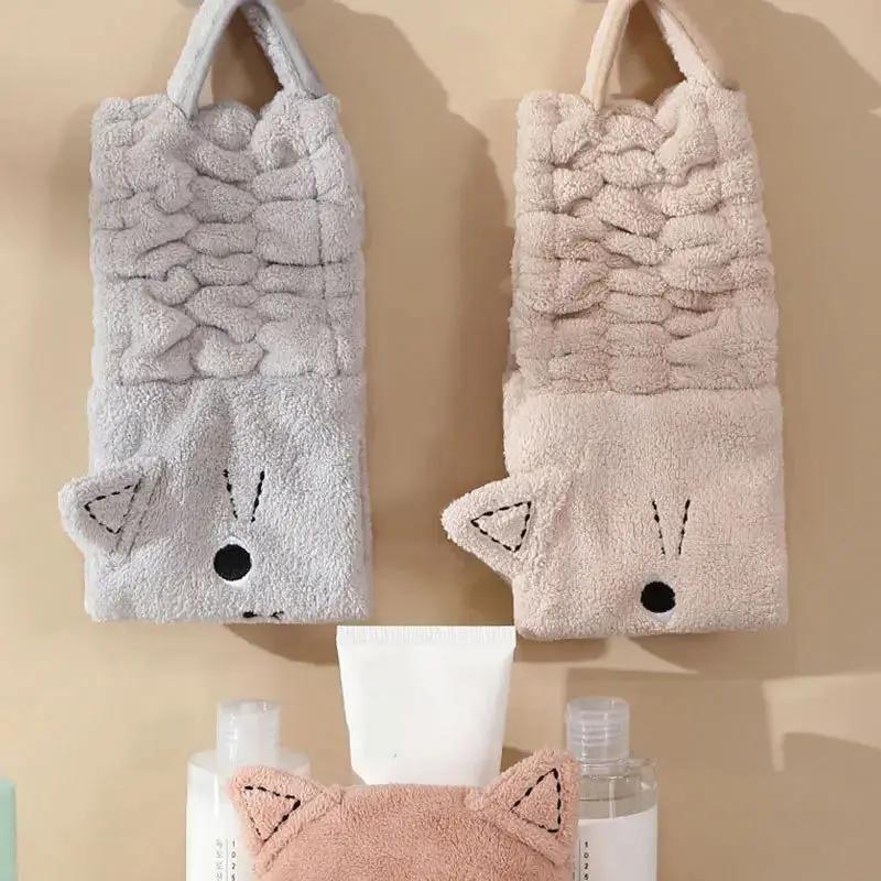 Katzen Korallenfleece Stirnbänder für Frauen Niedliche Weiche Haarschleifen Stirnband Haarbänder Gesicht Waschen Make-up Turbane Verband Mädchen Accessoires