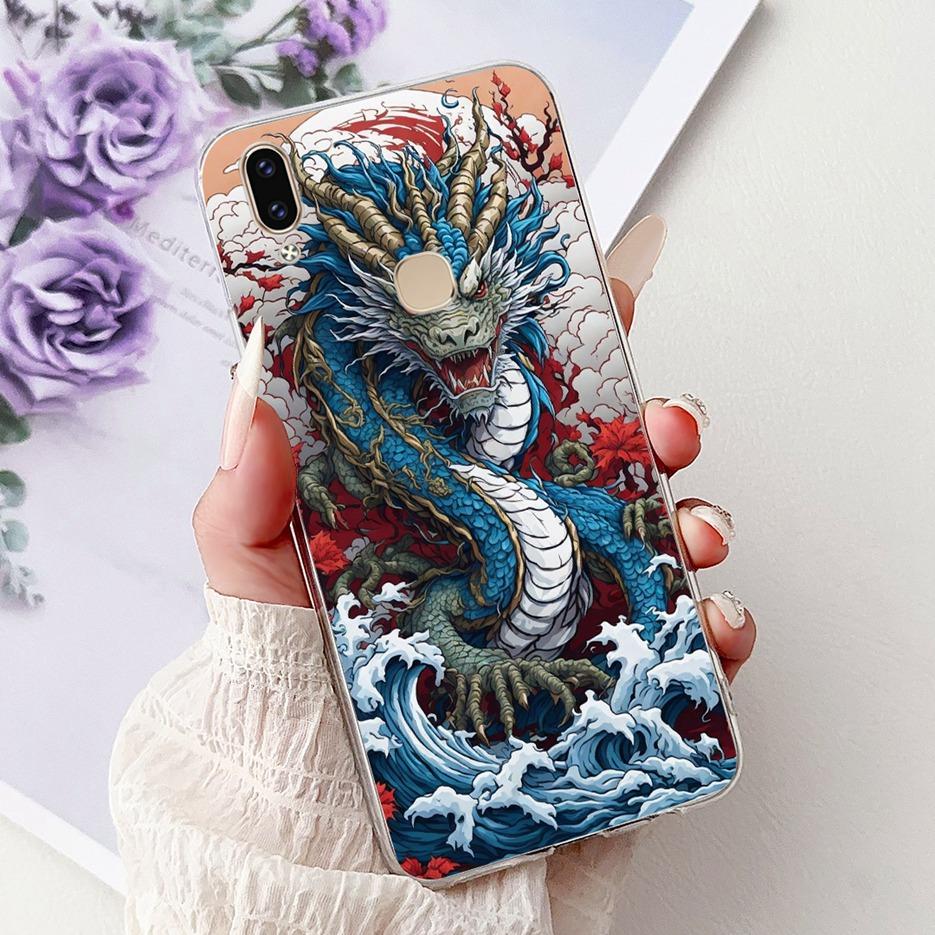 Für Vivo V9 Youth Hülle 1727 1726 Niedliche Liebesherz Bemalte Abdeckung Weiche Dünne Handyhülle Für Vivo Y85 Y89 V 9 Youth VivoV9 6GB Fundas