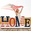 Alphabet Unique Wooden Ornament Independence Day Decor For Home And Cheer Holiday