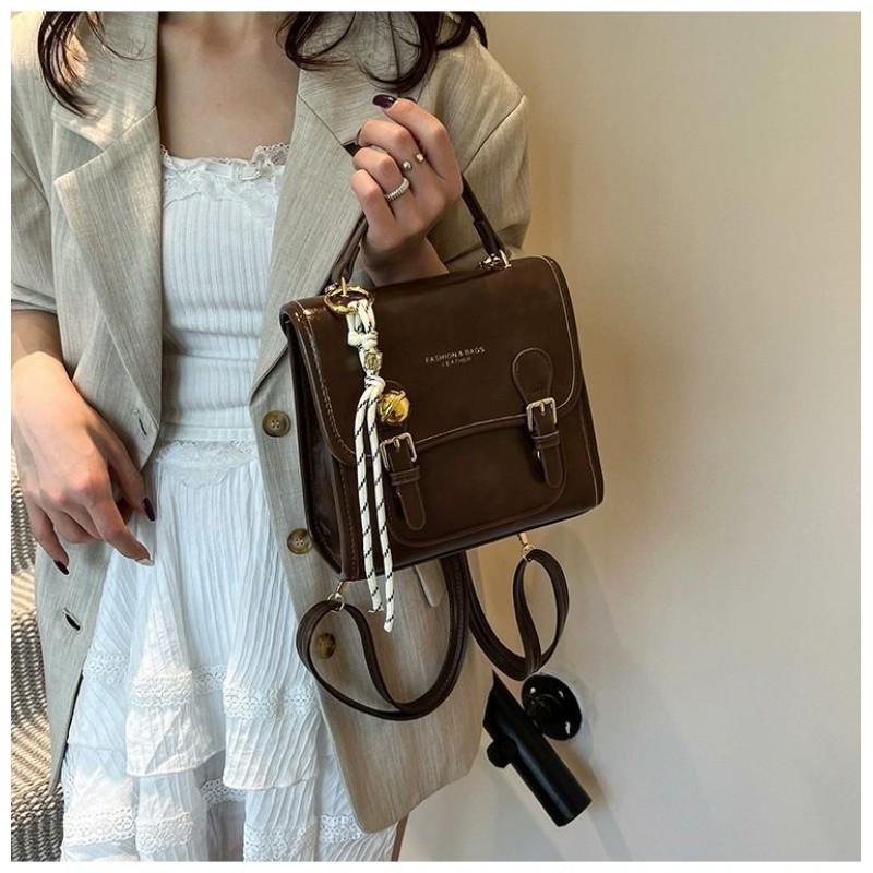 

Preppy Style Retro Niche Backpack Women s Fashionable Contrasting Color All-match Multi-purpose Travel Schoolbag 20x9x19 single package