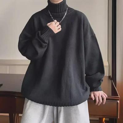 Men's Oversized High-End Thick Retro Turtleneck Sweater