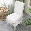 Etekli Yemek Sandalyesi Kılıfı Peluş Elastik Yumuşak Koltuk Kılıfı Kir Tutmaz Tabure Slipcover Kit Evcil Hayvan Odası Yaşam Ev Dekoru İçin Uygun