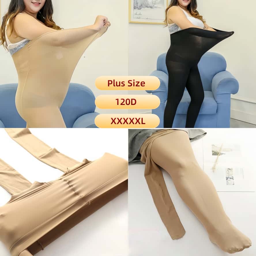 120D Woman'S Plus Large Size Pantyhose High Waist Panty-Hose Oversized Body Stockings Suits Tights Spring Autumn Underwear 5Xxxl