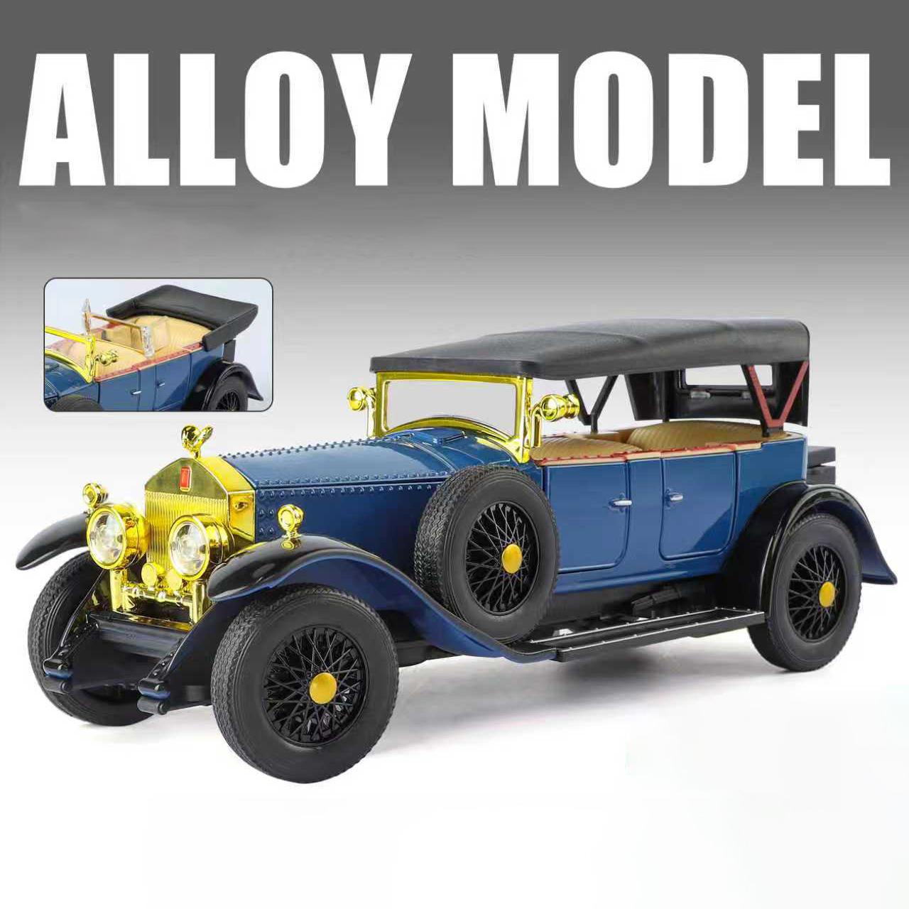 

1:24 Rolls Royce Phantom I 1925 Alloy Car Diecasts & Toy Vehicles Metal Toy Car Model Sound and light Collection Kids Toy синій